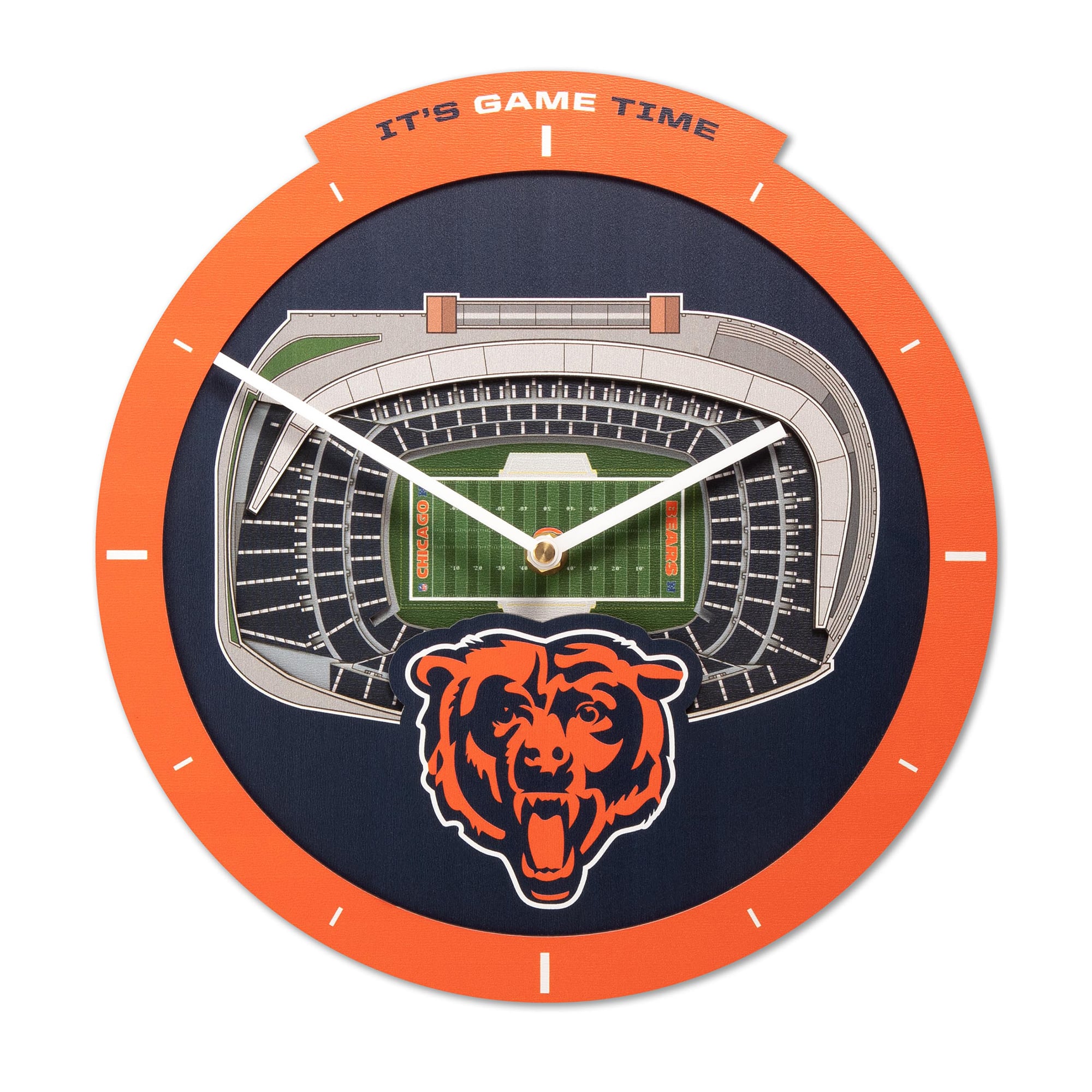 IDNA Chicago Bears StadiumView 3D Wall Clock