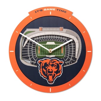 IDNA Chicago Bears StadiumView 3D Wall Clock