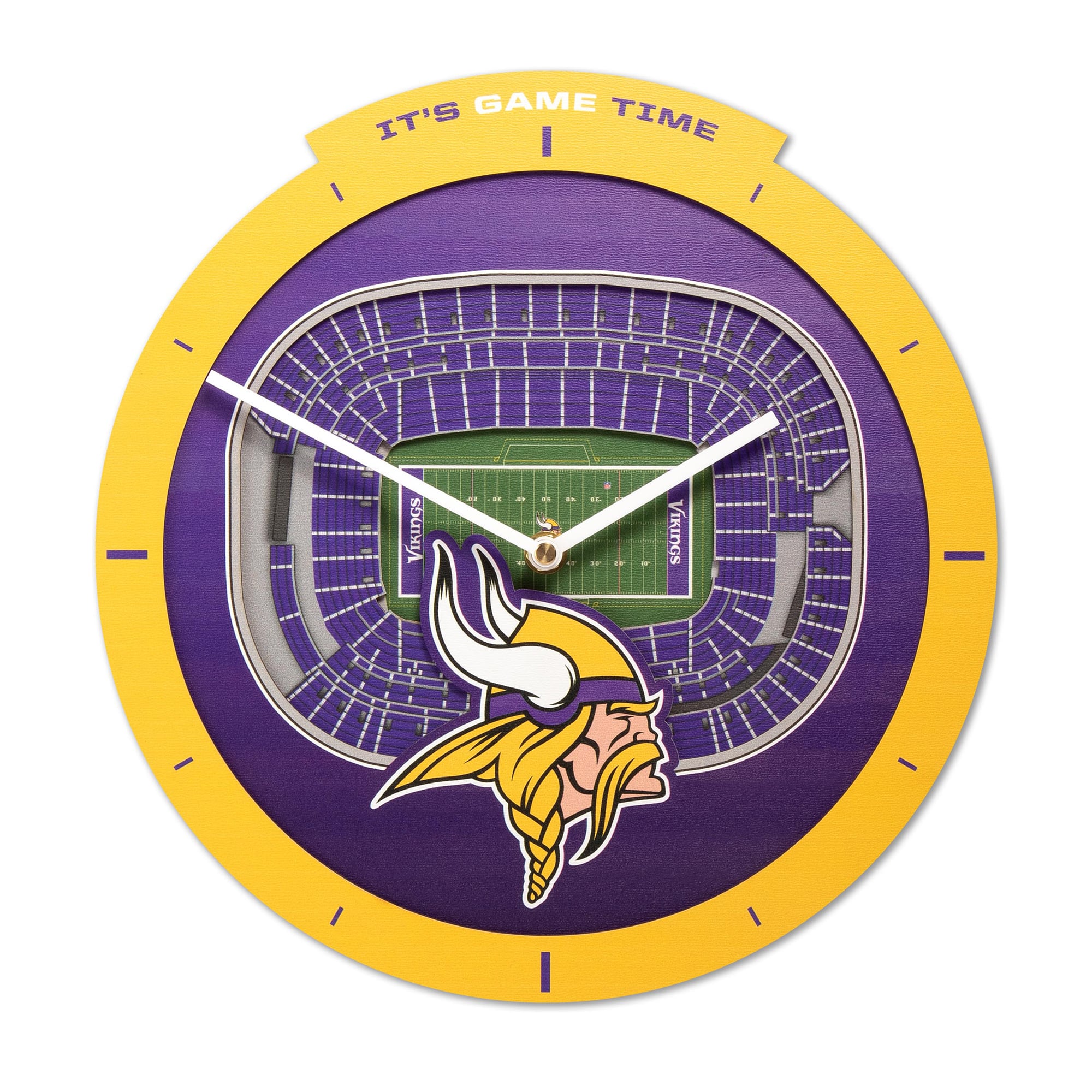 IDNA Minnesota Vikings StadiumView 3D Wall Clock