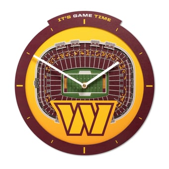 IDNA Washington Commanders StadiumView 3D Wall Clock