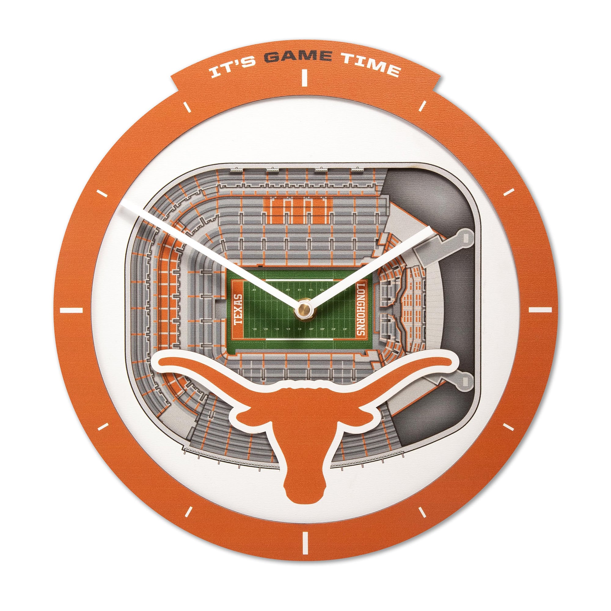 IDNA Texas Longhorns StadiumView 3D Wall Clock