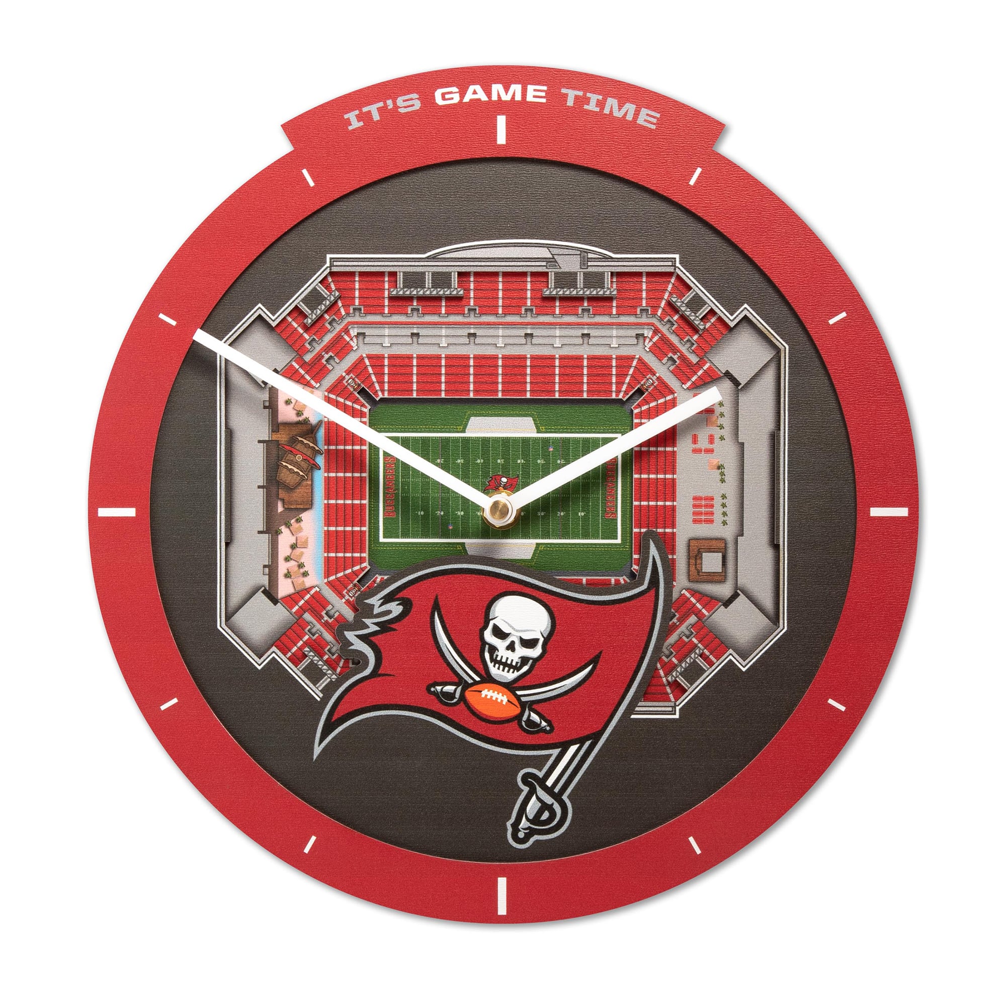 IDNA Tampa Bay Buccaneers StadiumView 3D Wall Clock