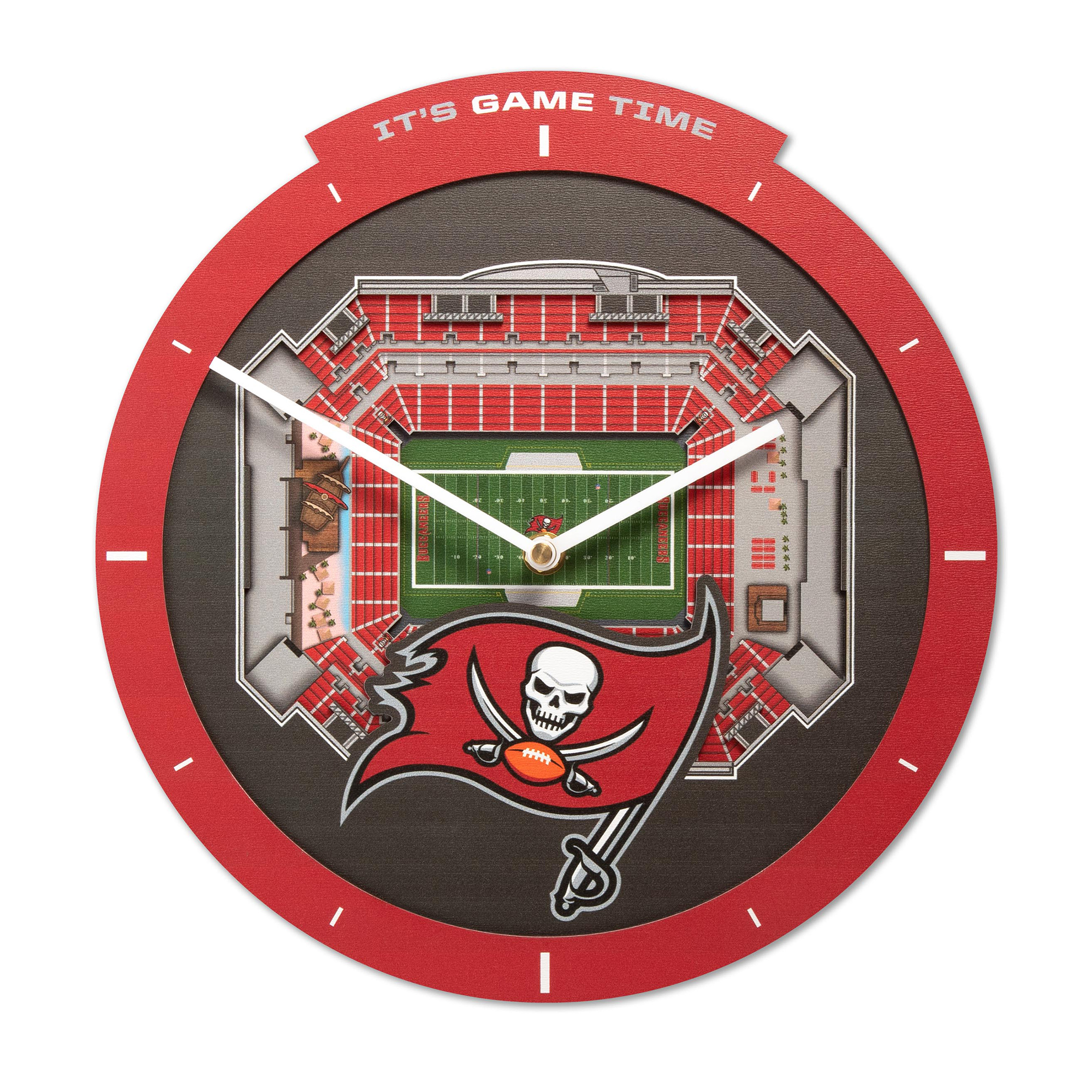IDNA Tampa Bay Buccaneers StadiumView 3D Wall Clock
