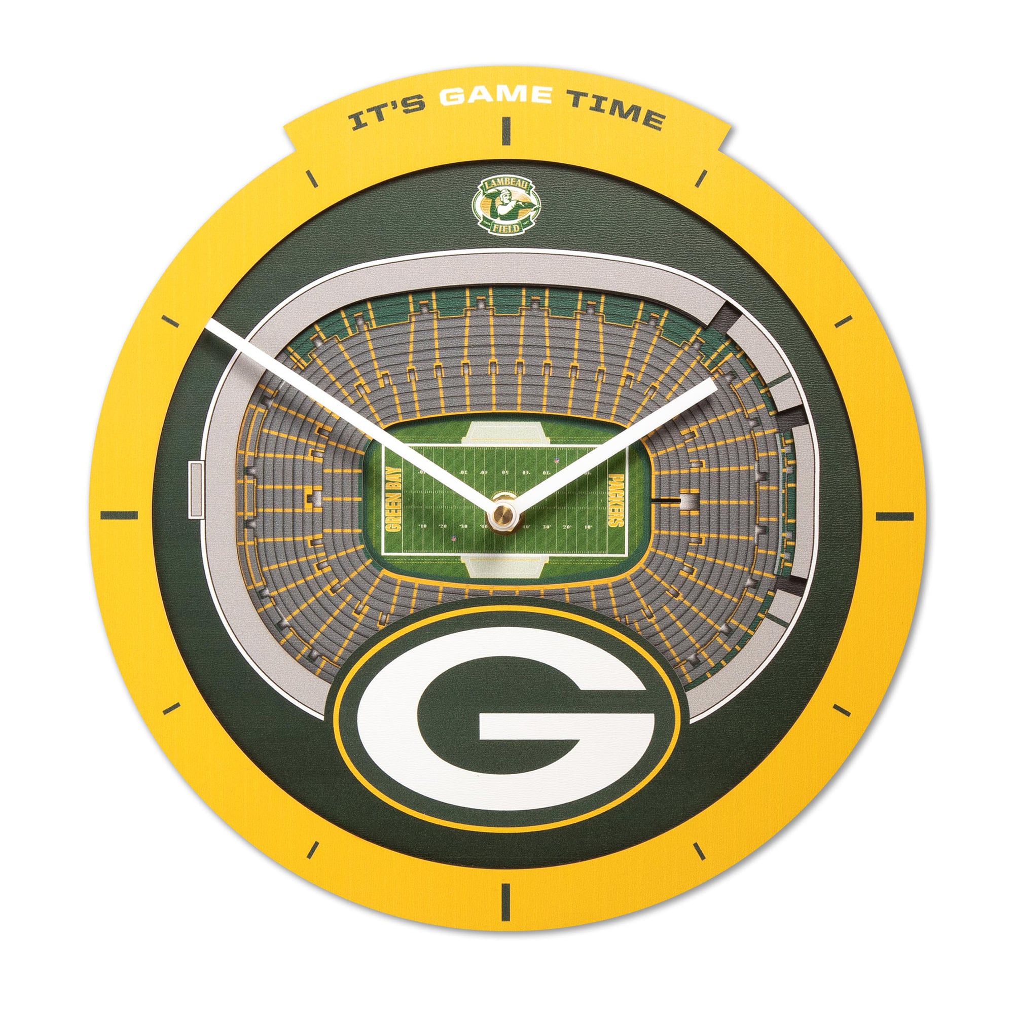 IDNA Green Bay Packers StadiumView 3D Wall Clock