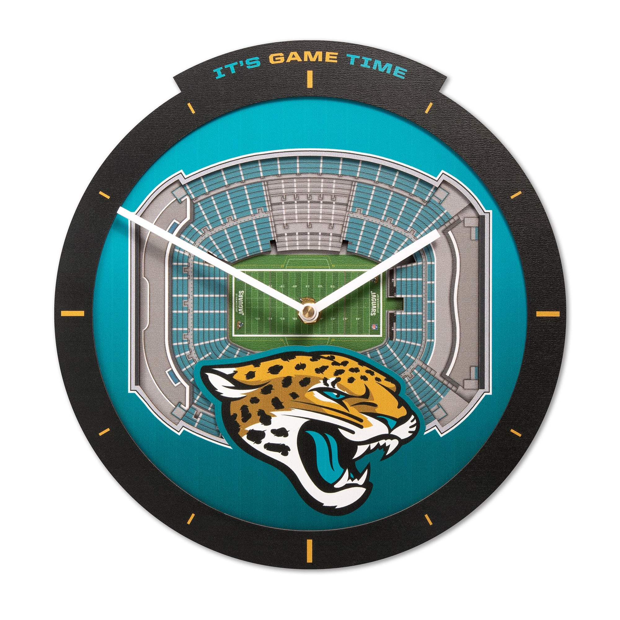 IDNA Jacksonville Jaguars StadiumView 3D Wall Clock