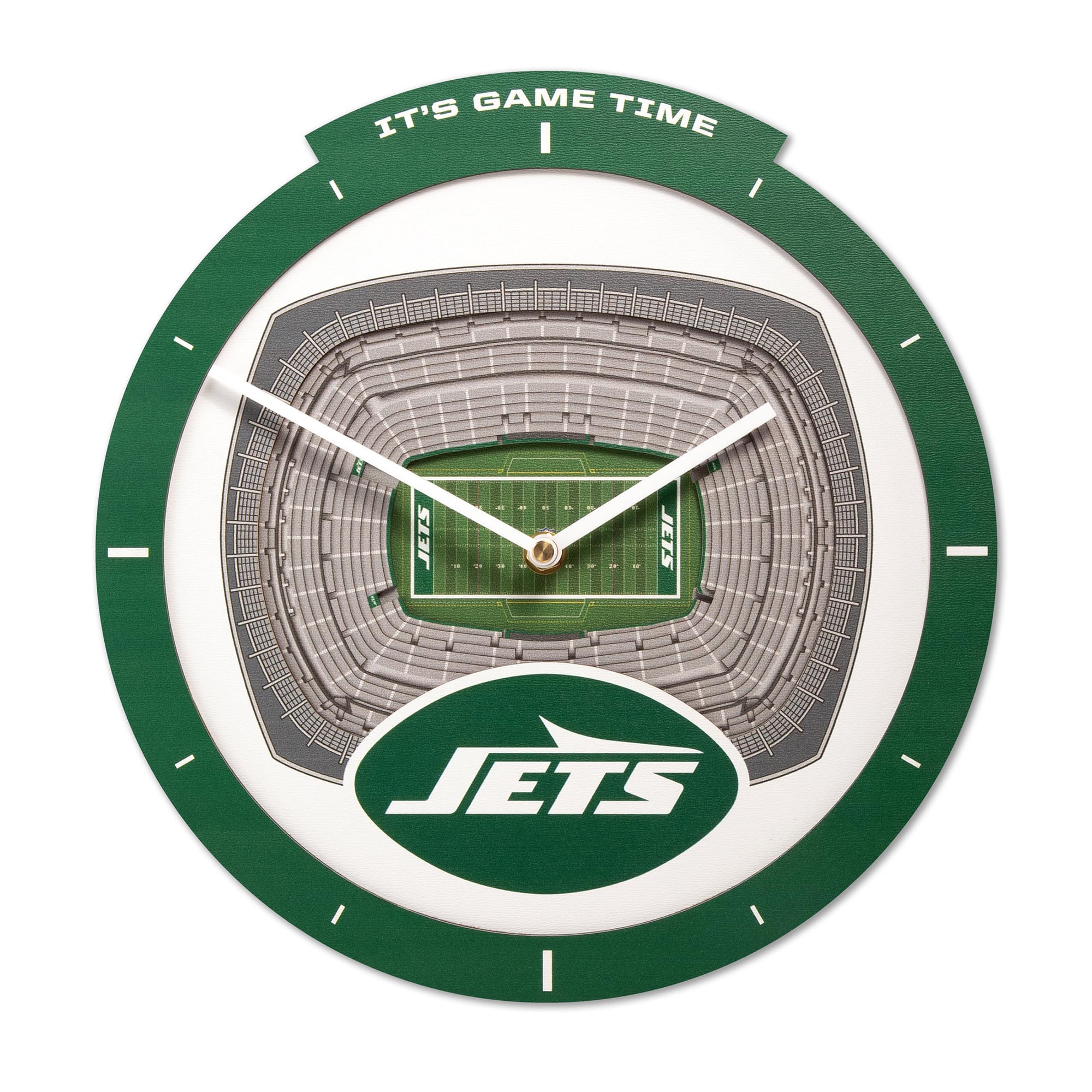 IDNA New York Jets StadiumView 3D Wall Clock