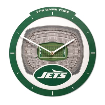 IDNA New York Jets StadiumView 3D Wall Clock