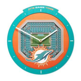 IDNA Miami Dolphins StadiumView 3D Wall Clock