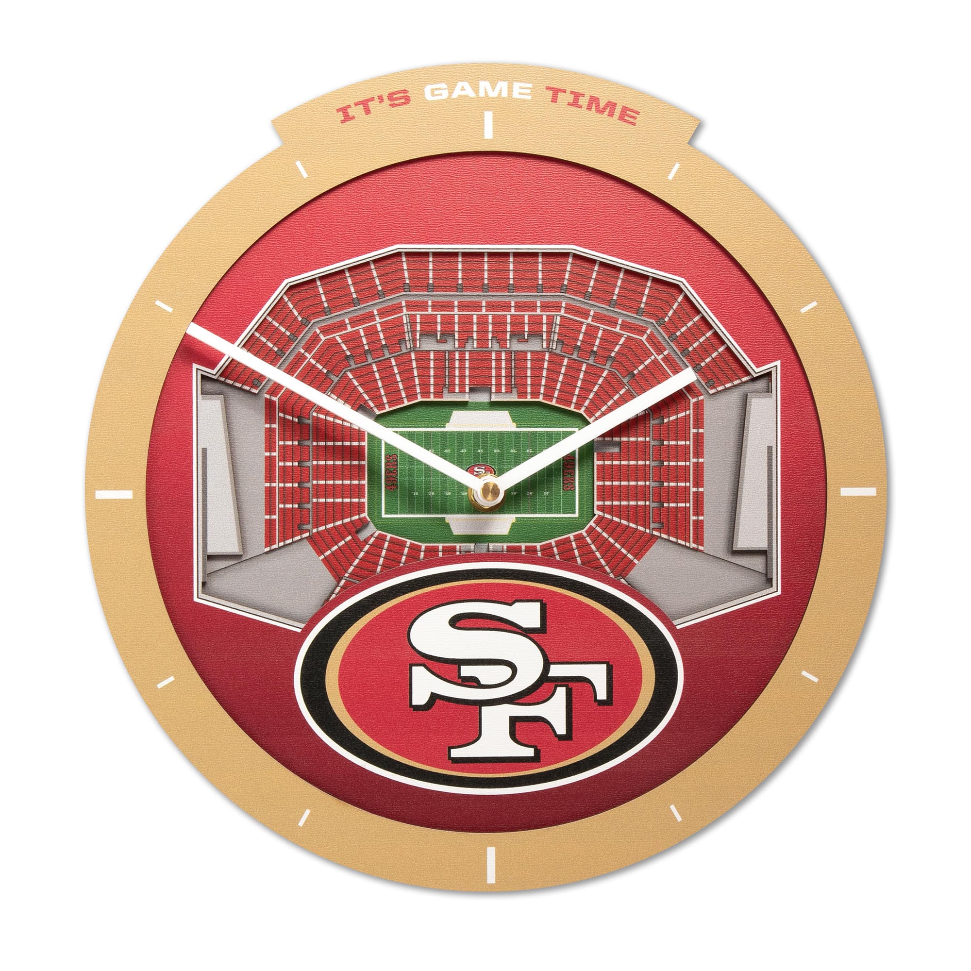 IDNA San Francisco 49ers StadiumView 3D Wall Clock