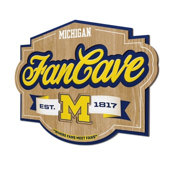 IDNA Michigan Wolverines 12.5" x 17" Fan Cave Sign