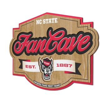 Fanpoint NC State Wolfpack 12.5" x 17" Fan Cave Sign