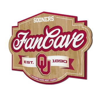 IDNA Oklahoma Sooners 12.5" x 17" Fan Cave Sign