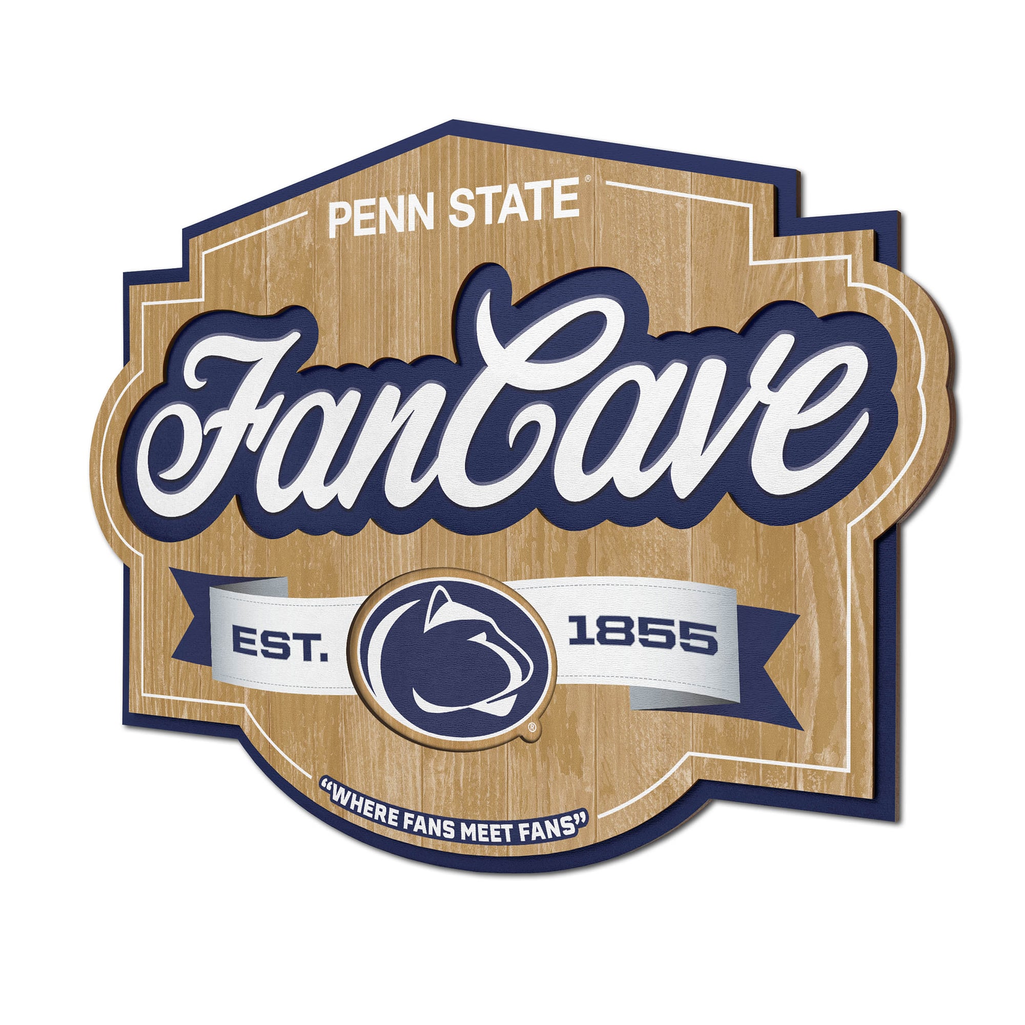 IDNA Penn State Nittany Lions 12.5" x 17" Fan Cave Sign