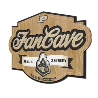 IDNA Purdue Boilermakers 12.5" x 17" Fan Cave Sign