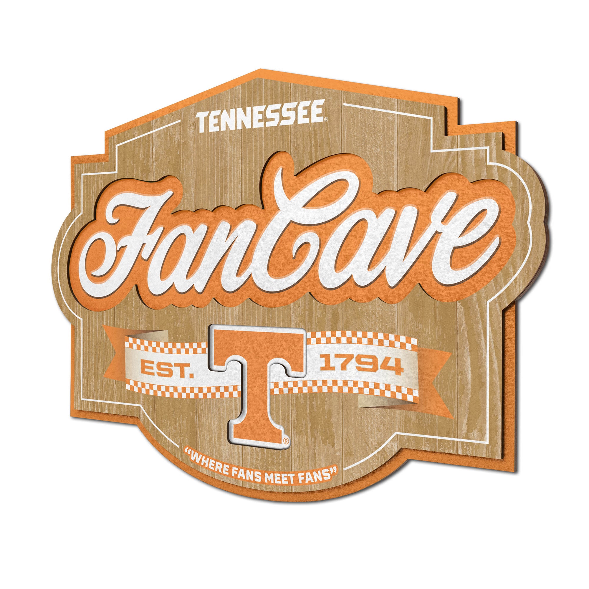 IDNA Tennessee Volunteers 12.5" x 17" Fan Cave Sign