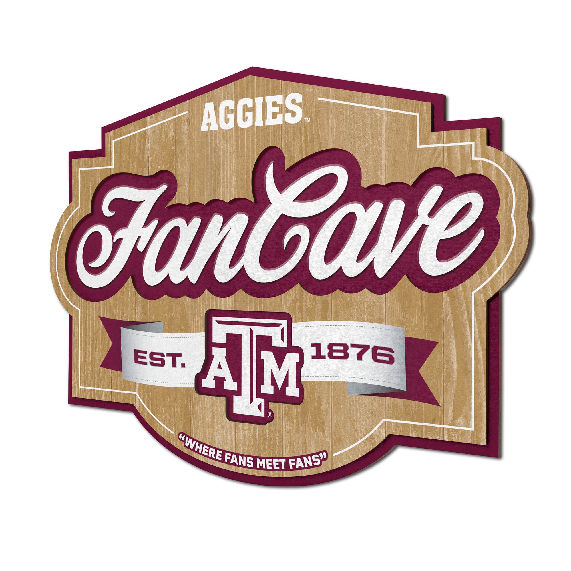IDNA Texas A&M Aggies 12.5" x 17" Fan Cave Sign