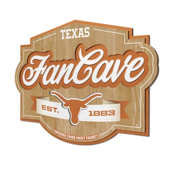 Fanpoint Texas Longhorns 12.5" x 17" Fan Cave Sign