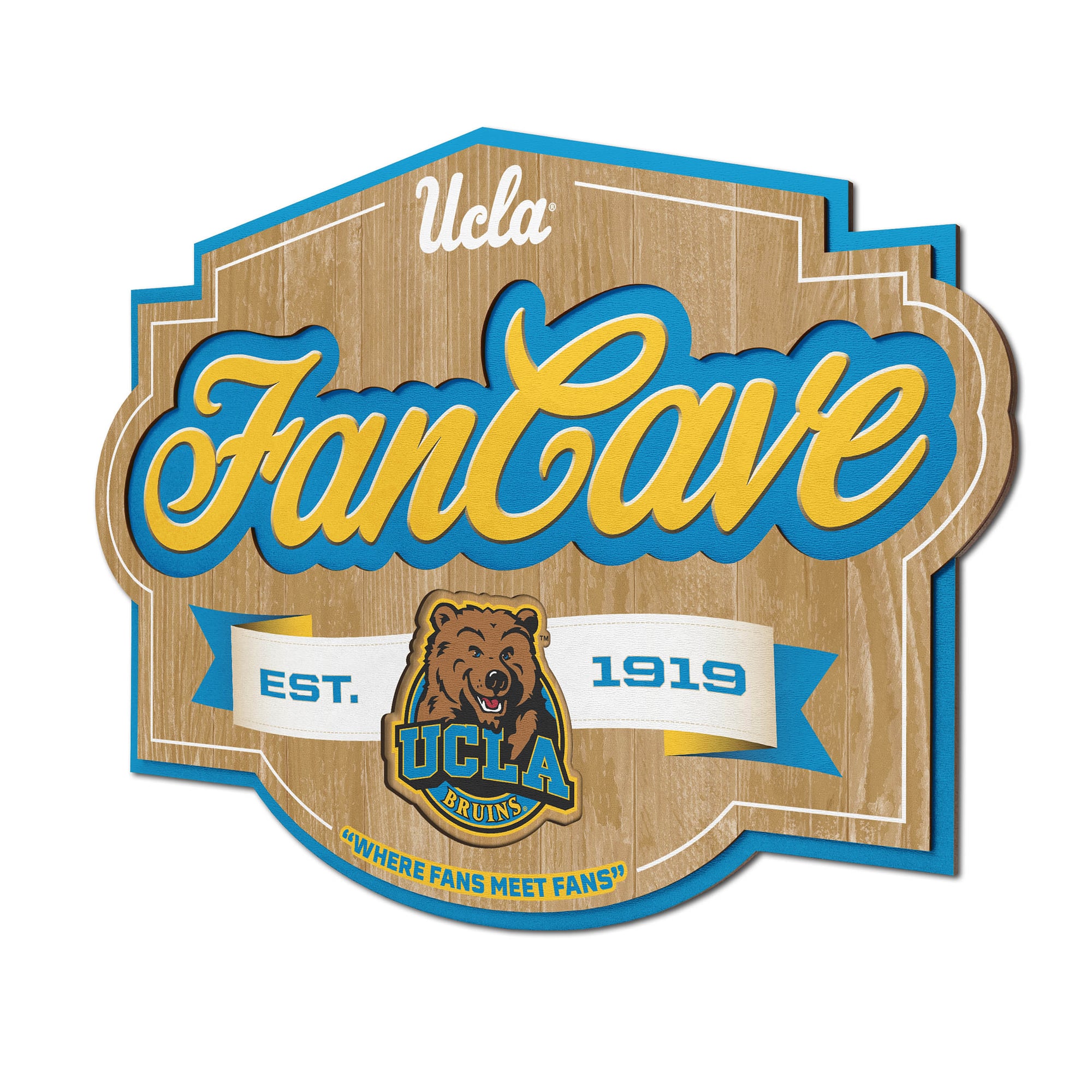 IDNA UCLA Bruins 12.5" x 17" Fan Cave Sign