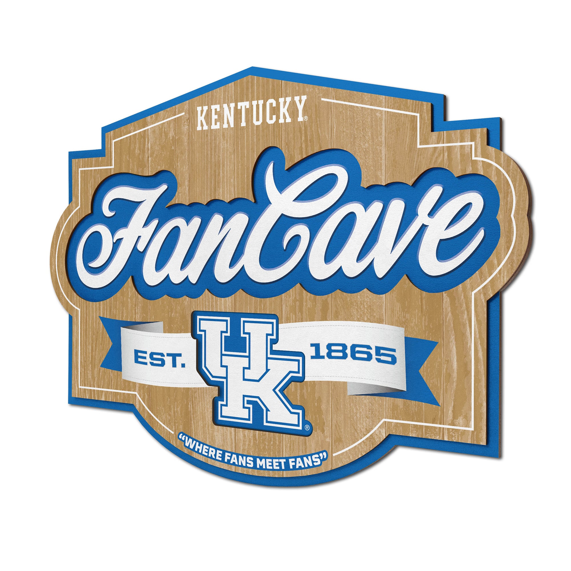 IDNA Kentucky Wildcats 12.5" x 17" Fan Cave Sign