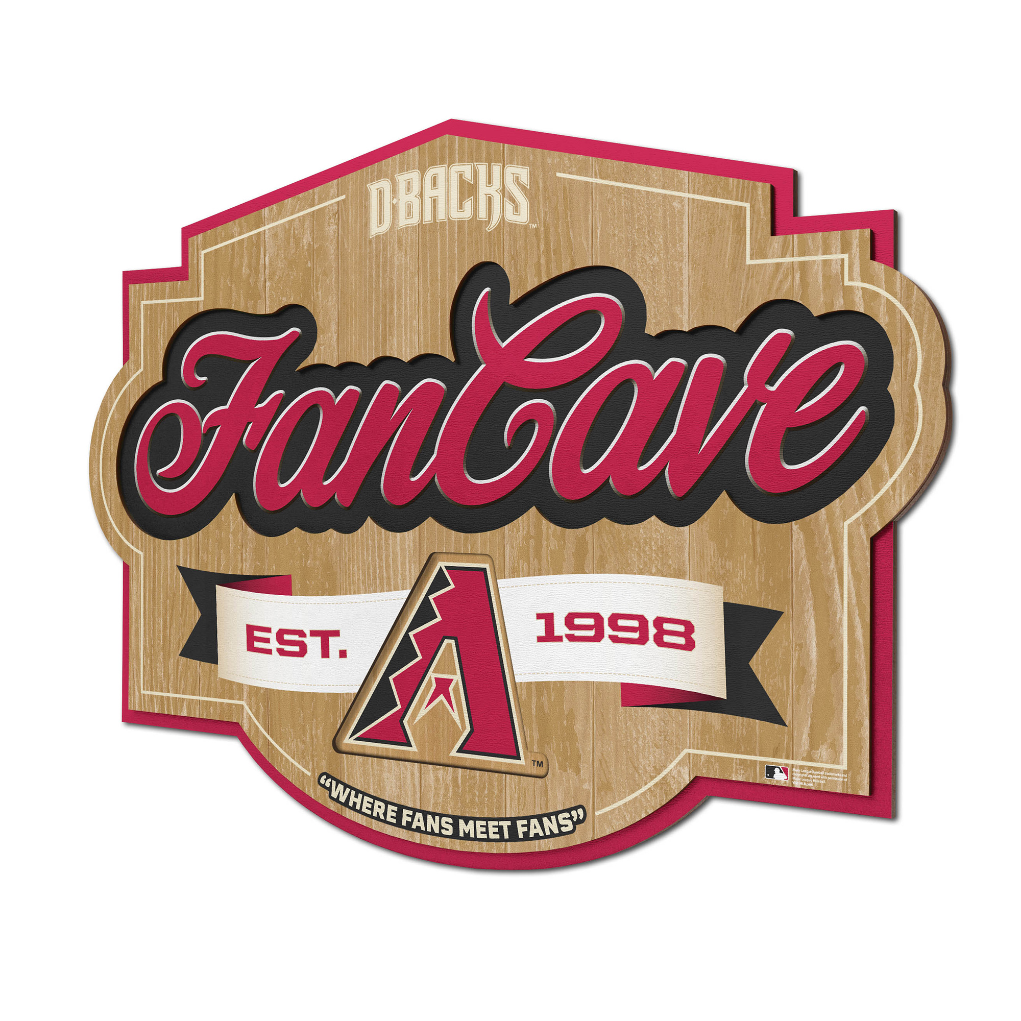 Fanpoint Arizona Diamondbacks 12.5" x 17" Fan Cave Sign