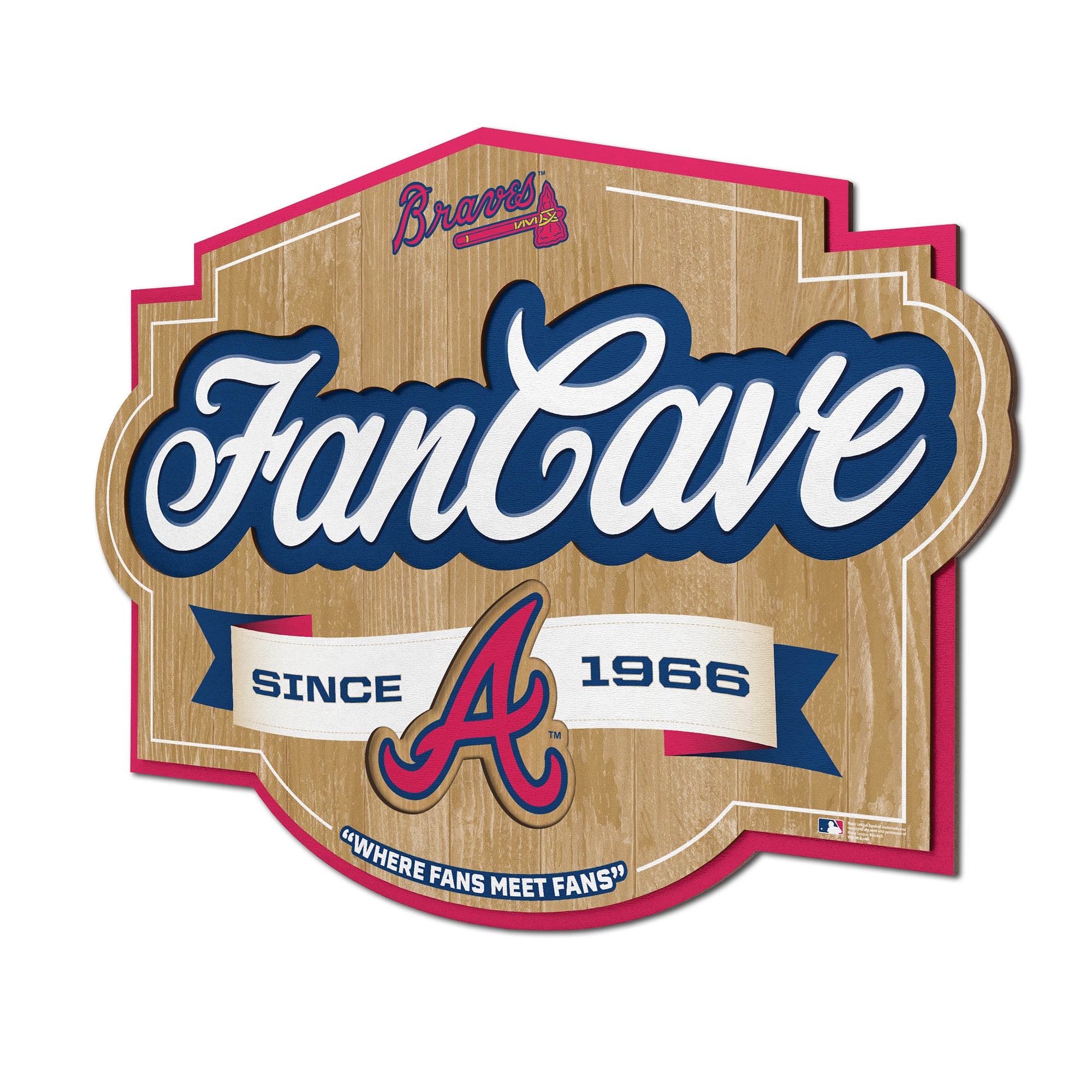 IDNA Atlanta Braves 12.5" x 17" Fan Cave Sign