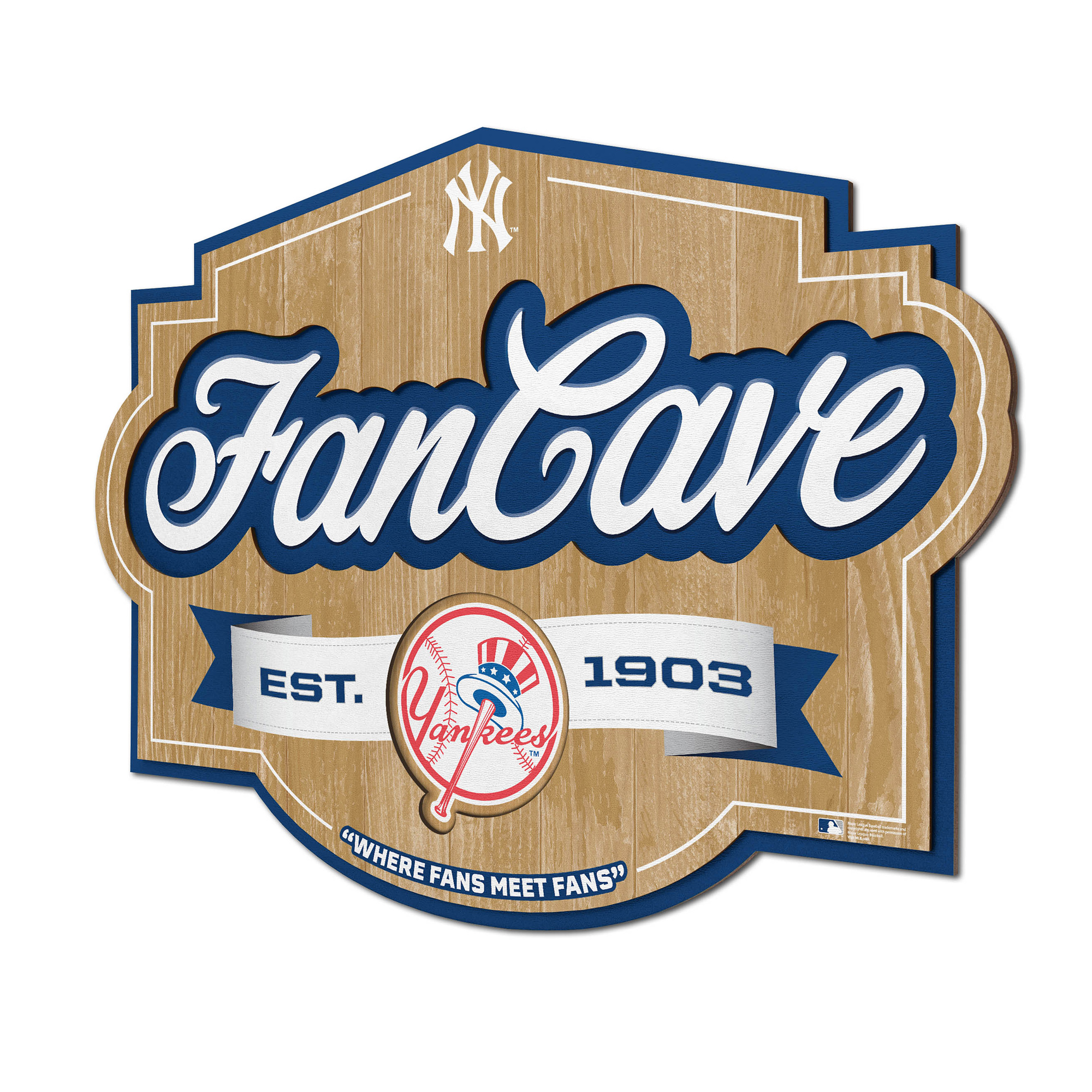 Fanpoint New York Yankees 12.5" x 17" Fan Cave Sign
