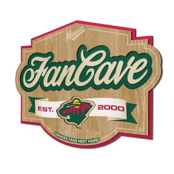 IDNA Minnesota Wild 12.5" x 17" Fan Cave Sign