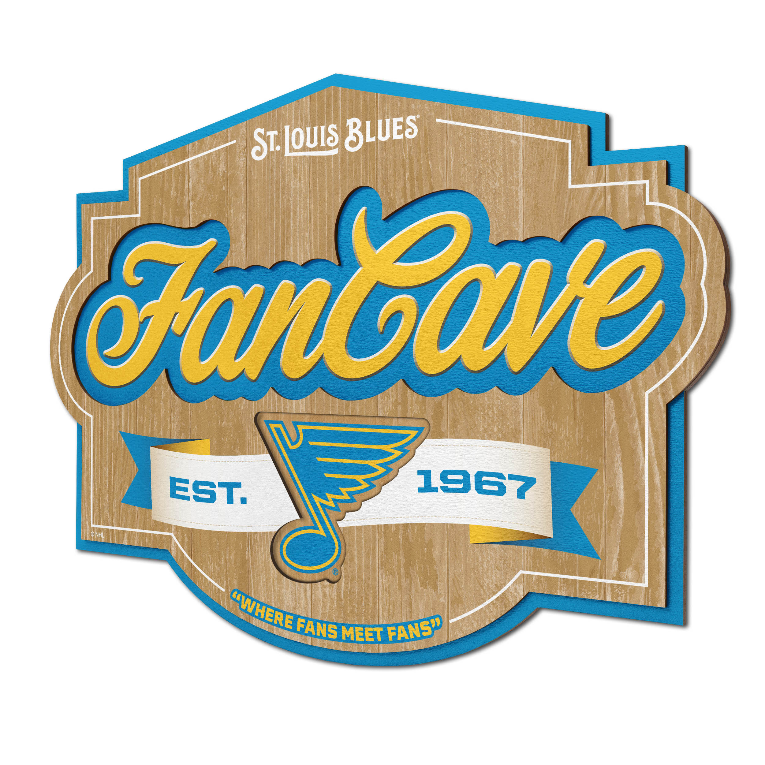 IDNA St. Louis Blues 12.5" x 17" Fan Cave Sign