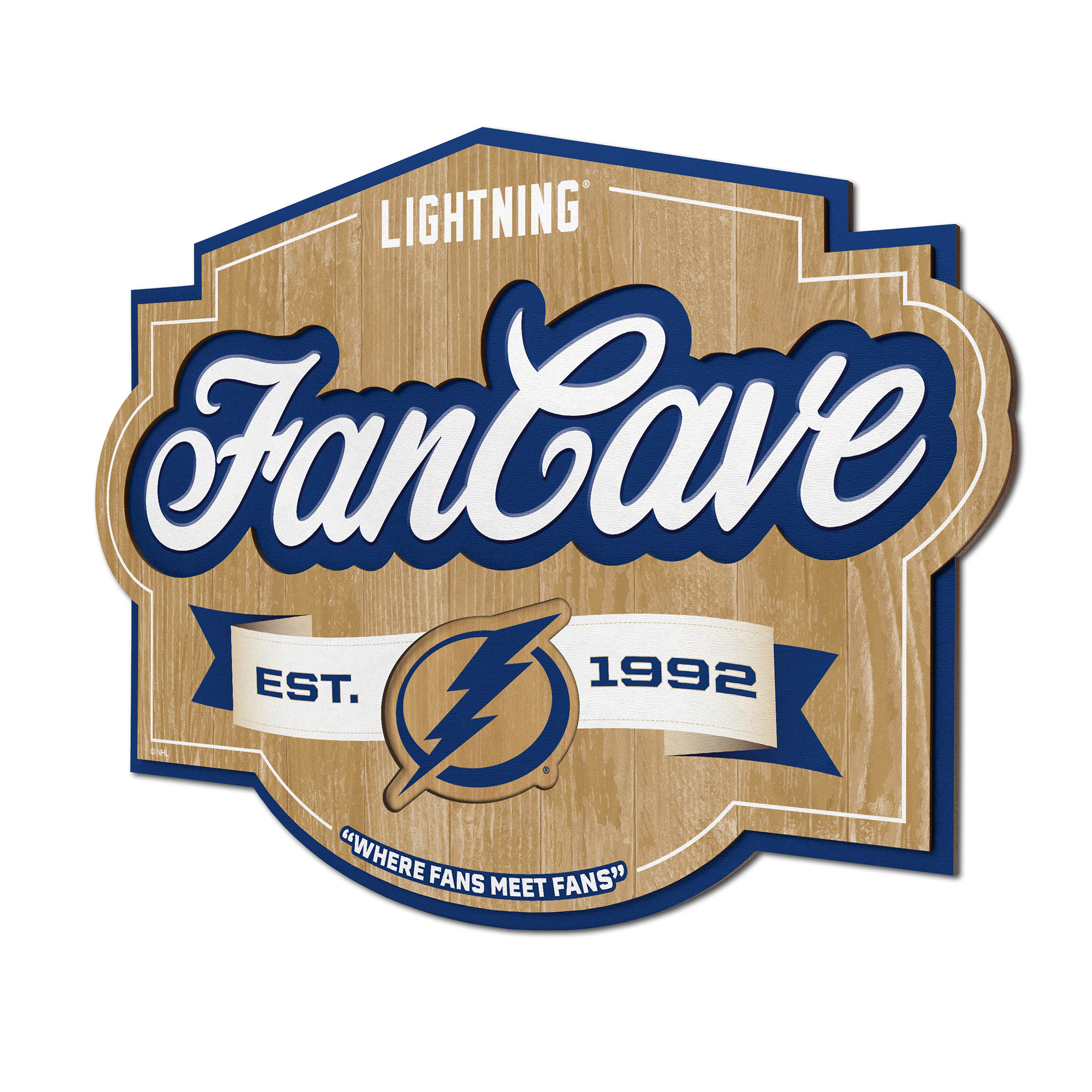 Fanpoint Tampa Bay Lightning 12.5" x 17" Fan Cave Sign