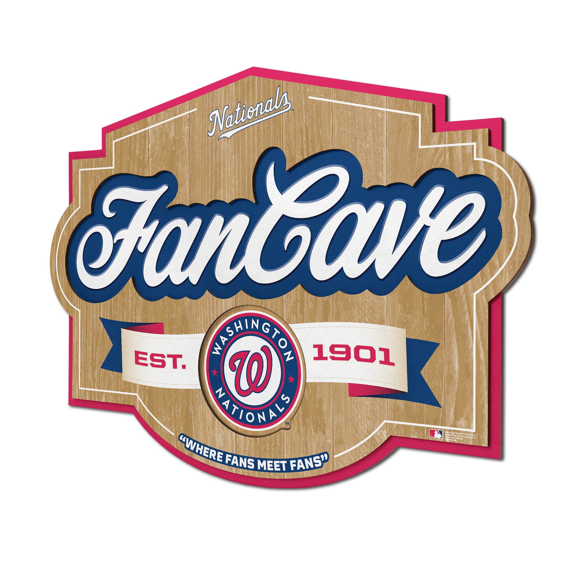 IDNA Washington Nationals 12.5" x 17" Fan Cave Sign