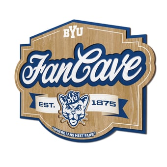 IDNA BYU Cougars 12.5" x 17" Fan Cave Sign