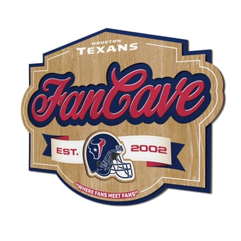 Fanpoint Houston Texans 12.5" x 17" Fan Cave Sign
