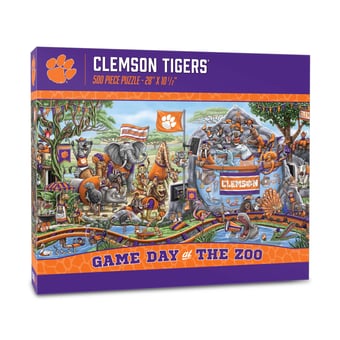 IDNA Clemson Tigers 10.5" x 28" Game Day at the Zoo 500-Piece Puzzle
