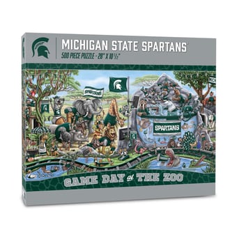 IDNA Michigan State Spartans 10.5" x 28" Game Day at the Zoo 500-Piece Puzzle