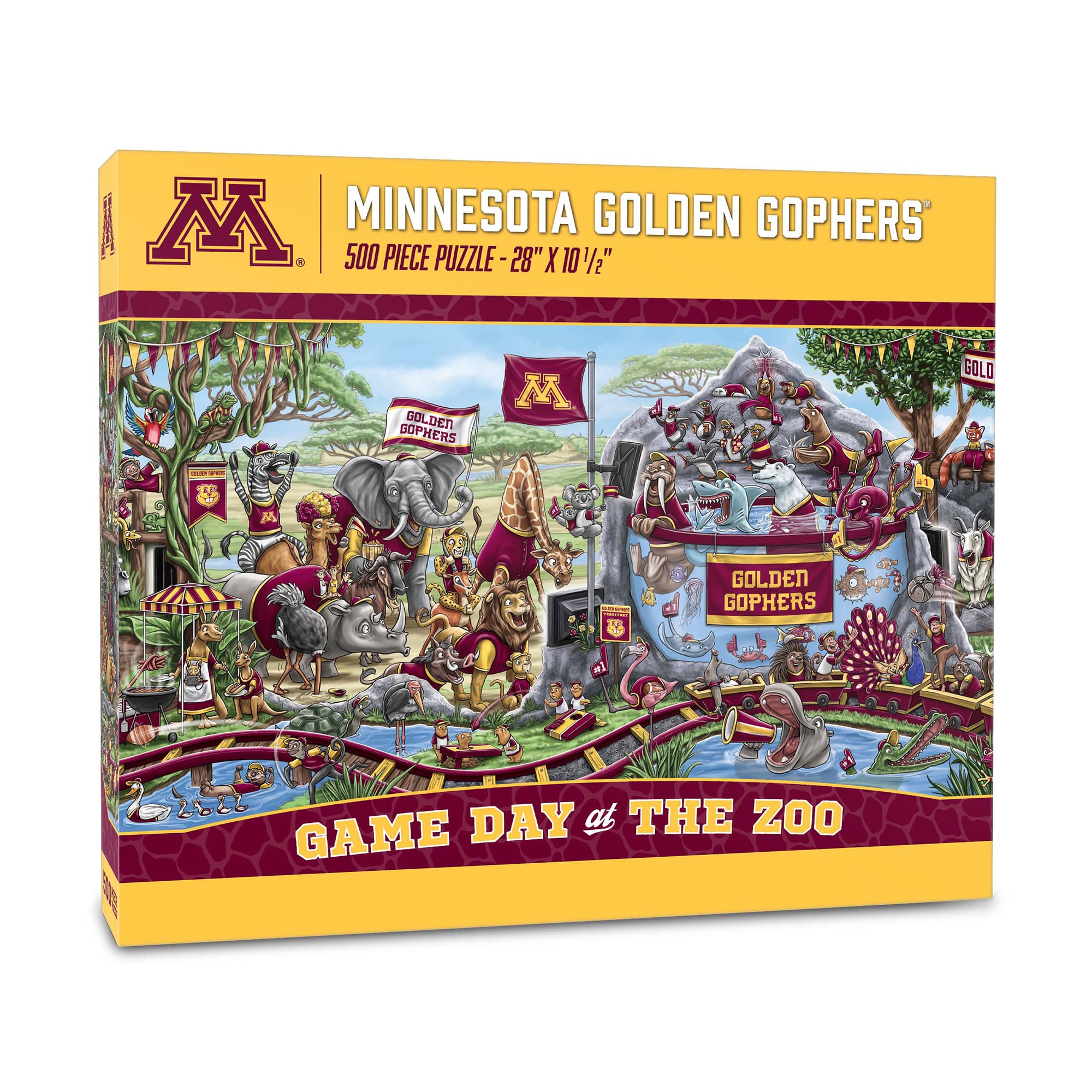 IDNA Minnesota Golden Gophers 10.5" x 28" Game Day at the Zoo 500-Piece Puzzle