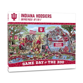 IDNA Indiana Hoosiers 10.5" x 28" Game Day at the Zoo 500-Piece Puzzle
