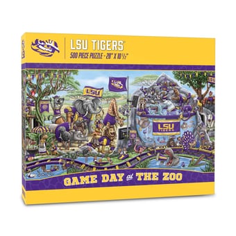 IDNA LSU Tigers 10.5" x 28" Game Day at the Zoo 500-Piece Puzzle