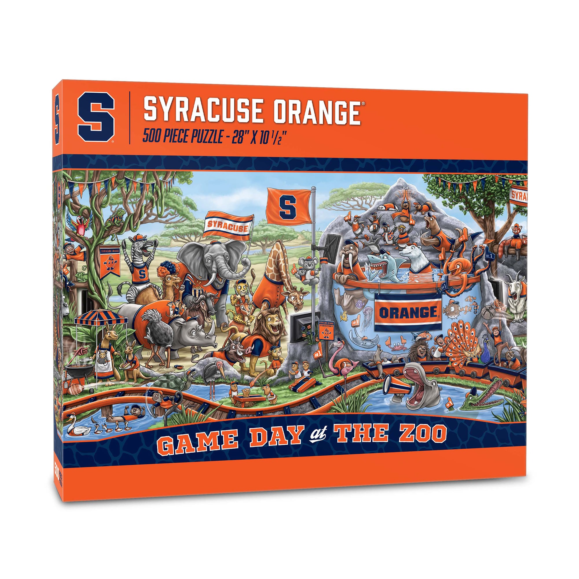 IDNA Syracuse Orange 10.5" x 28" Game Day at the Zoo 500-Piece Puzzle