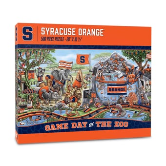 Fanpoint Syracuse Orange 10.5" x 28" Game Day at the Zoo 500-Piece Puzzle