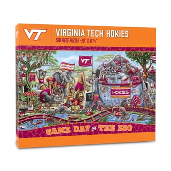 IDNA Virginia Tech Hokies 10.5" x 28" Game Day at the Zoo 500-Piece Puzzle