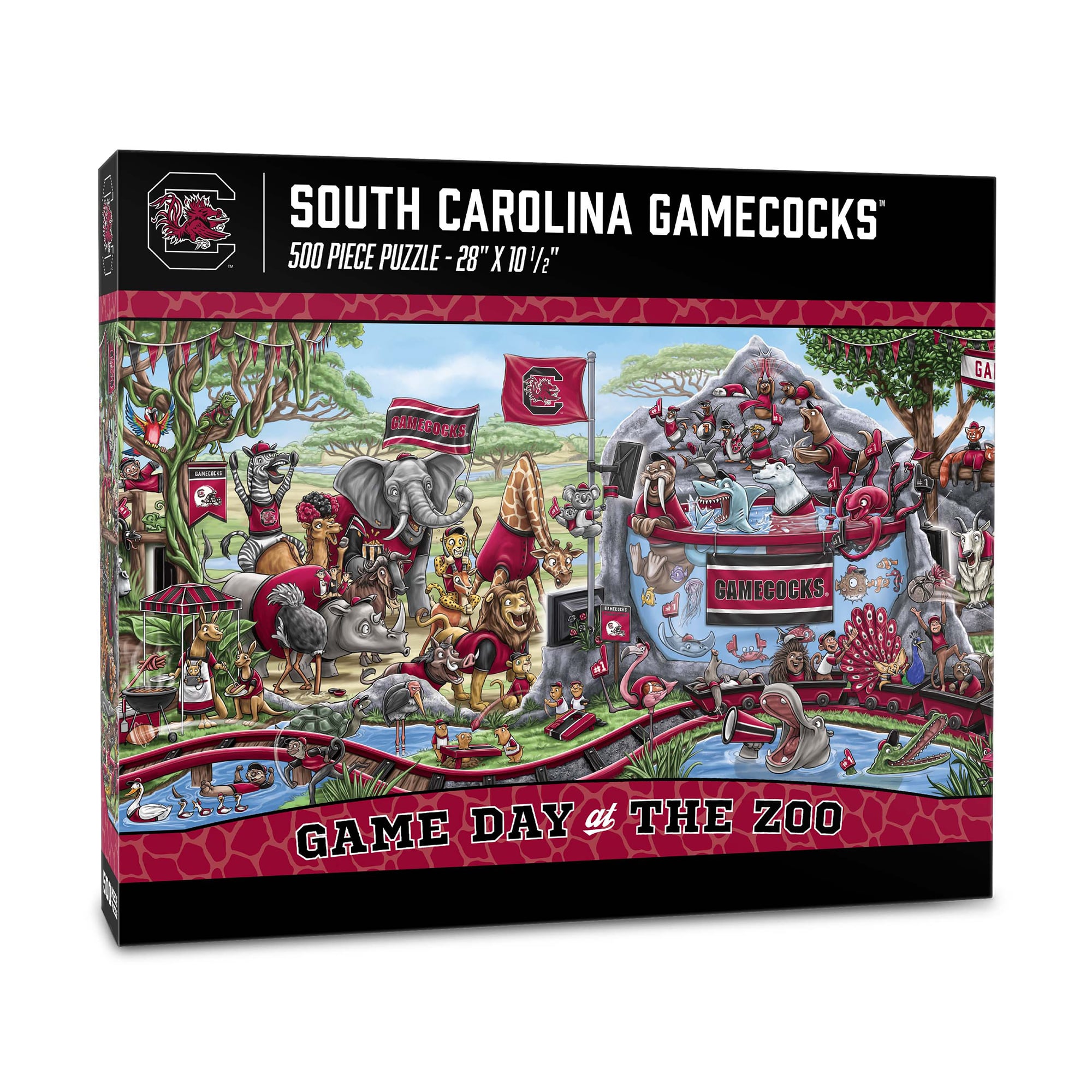 IDNA South Carolina Gamecocks 10.5" x 28" Game Day at the Zoo 500-Piece Puzzle