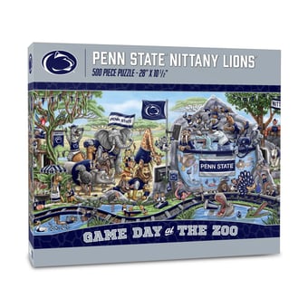Fanpoint Penn State Nittany Lions 10.5" x 28" Game Day at the Zoo 500-Piece Puzzle