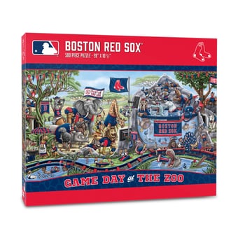 Fanpoint Boston Red Sox 10.5" x 28" Game Day at the Zoo 500-Piece Puzzle