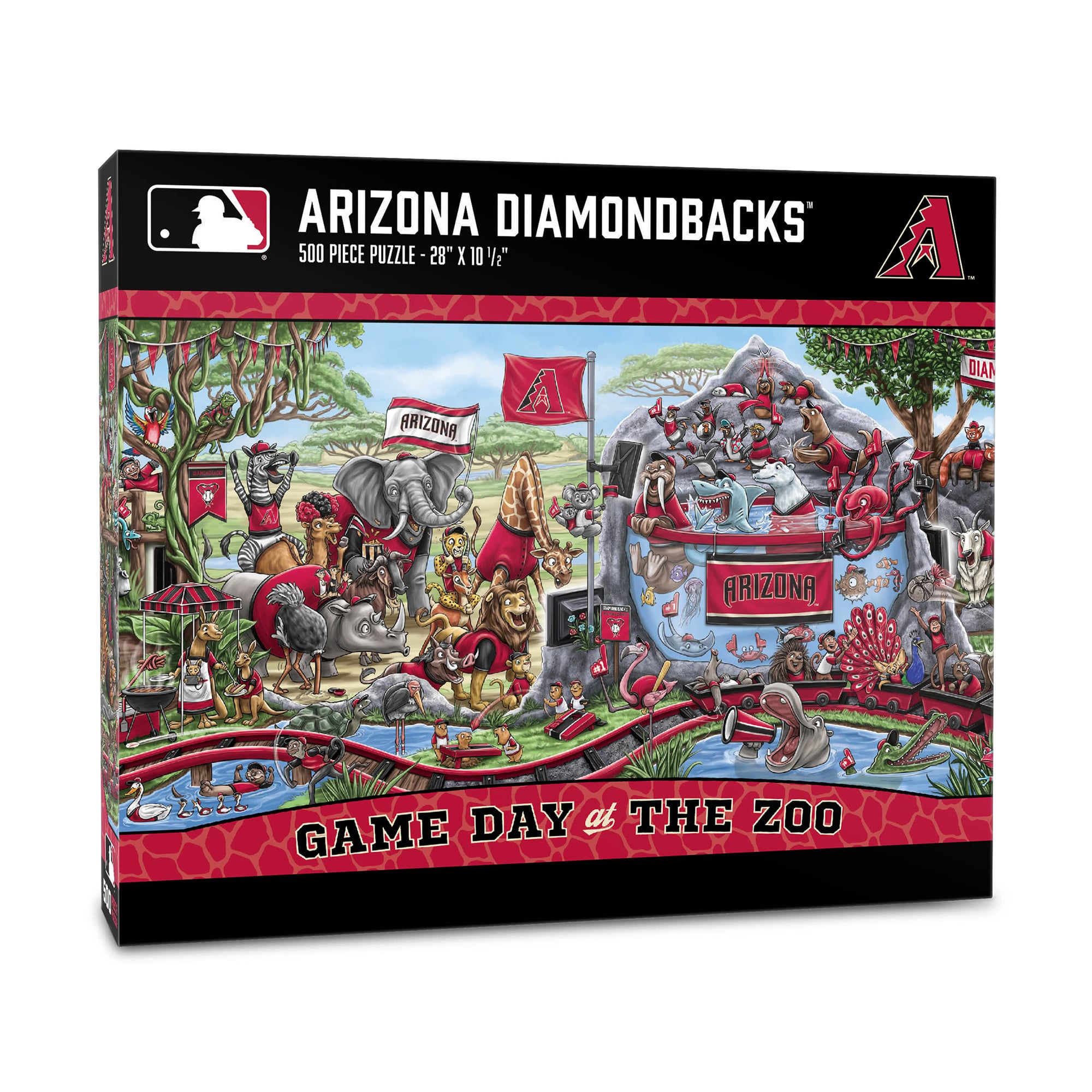 IDNA Arizona Diamondbacks 10.5" x 28" Game Day at the Zoo 500-Piece Puzzle