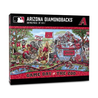Fanpoint Arizona Diamondbacks 10.5" x 28" Game Day at the Zoo 500-Piece Puzzle