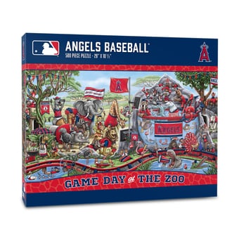 IDNA Los Angeles Angels 10.5" x 28" Game Day at the Zoo 500-Piece Puzzle