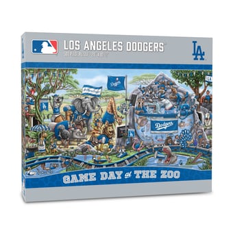 Fanpoint Los Angeles Dodgers 10.5" x 28" Game Day at the Zoo 500-Piece Puzzle