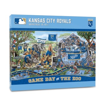 Fanpoint Kansas City Royals 10.5" x 28" Game Day at the Zoo 500-Piece Puzzle
