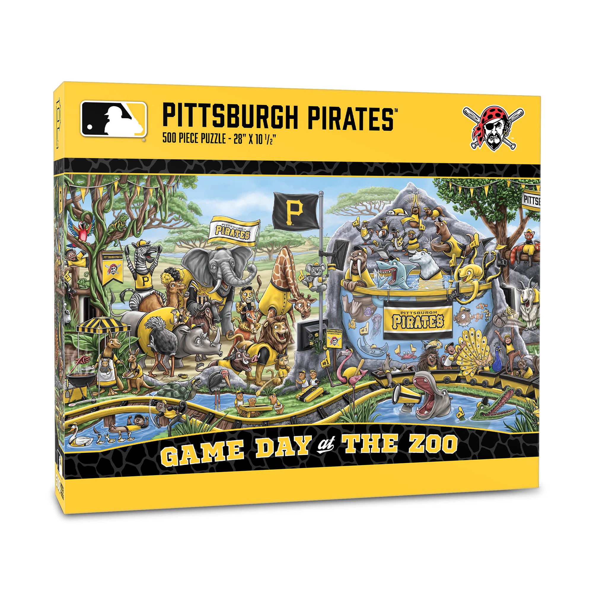 IDNA Pittsburgh Pirates 10.5" x 28" Game Day at the Zoo 500-Piece Puzzle
