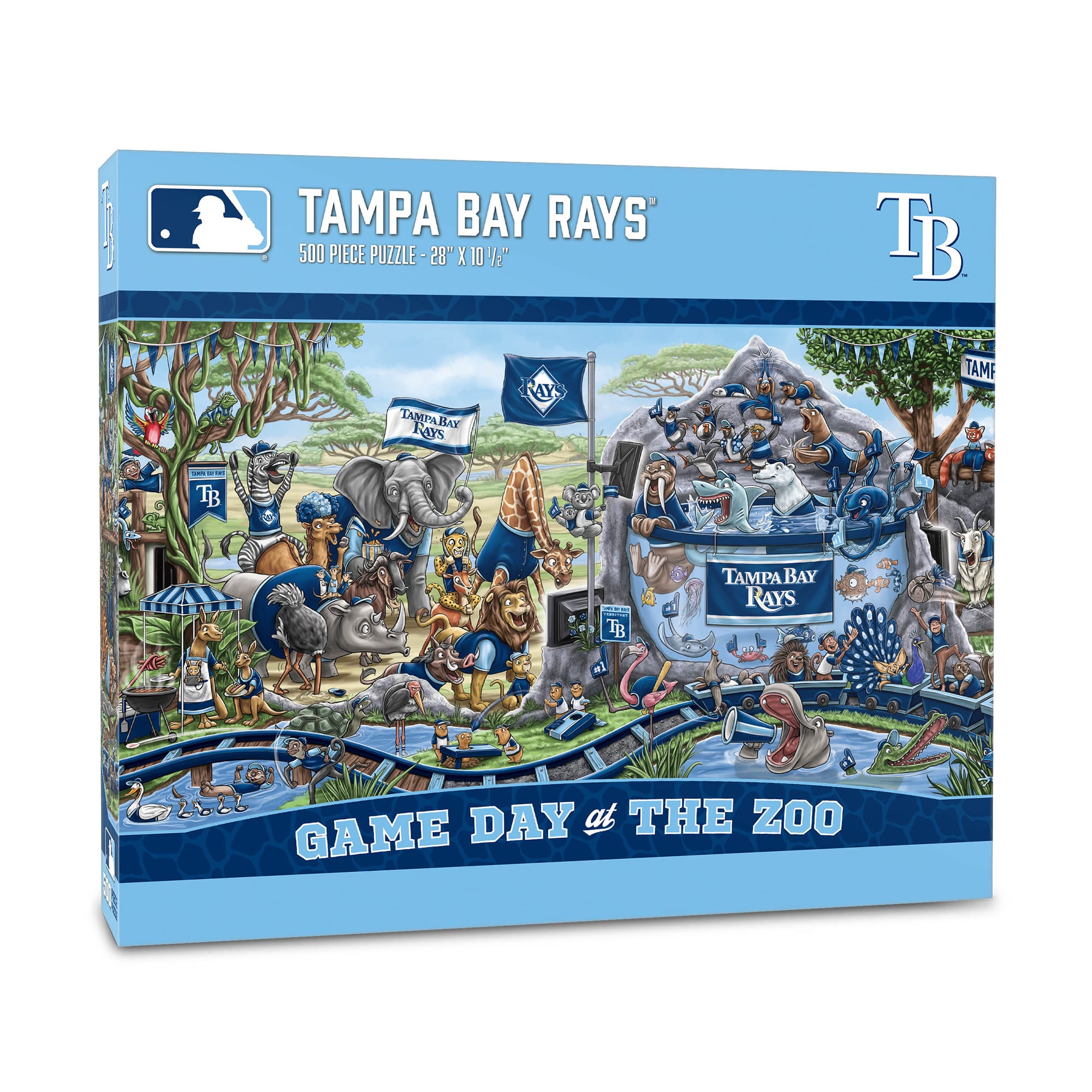 IDNA Tampa Bay Rays 10.5" x 28" Game Day at the Zoo 500-Piece Puzzle